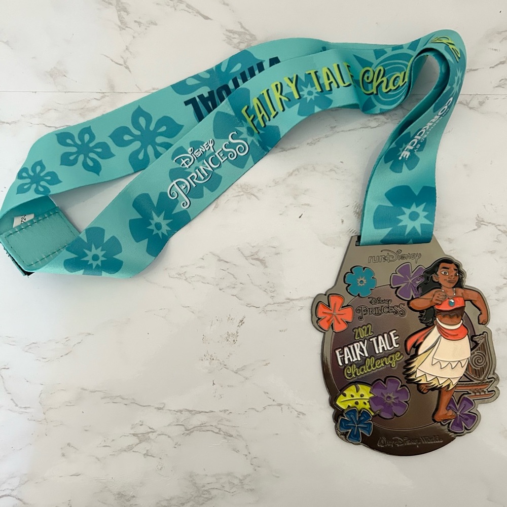 RunDisney Princess Half Marathon 2022 Fairy Tale Challenge Virtual Medal - Moana